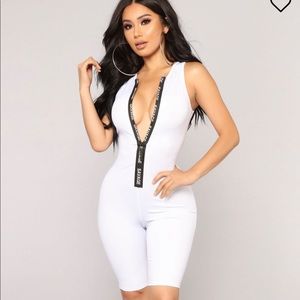 White Savage Bodysuit size Small